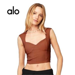 ALO Yoga Ribbed Sweetheart Short Sleeve